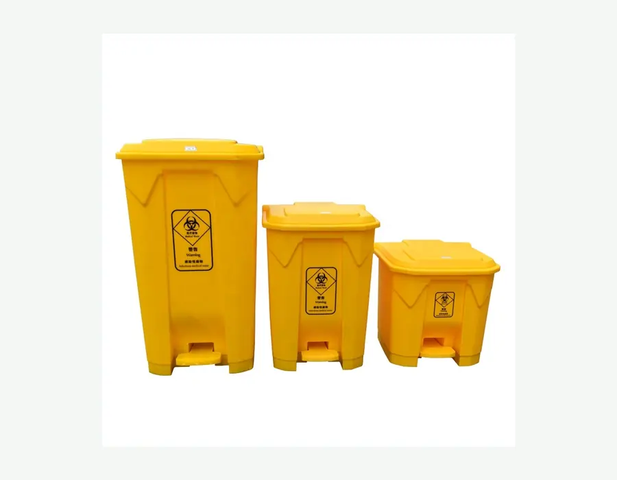 Yellow clinical waste bins supplied to client facilities